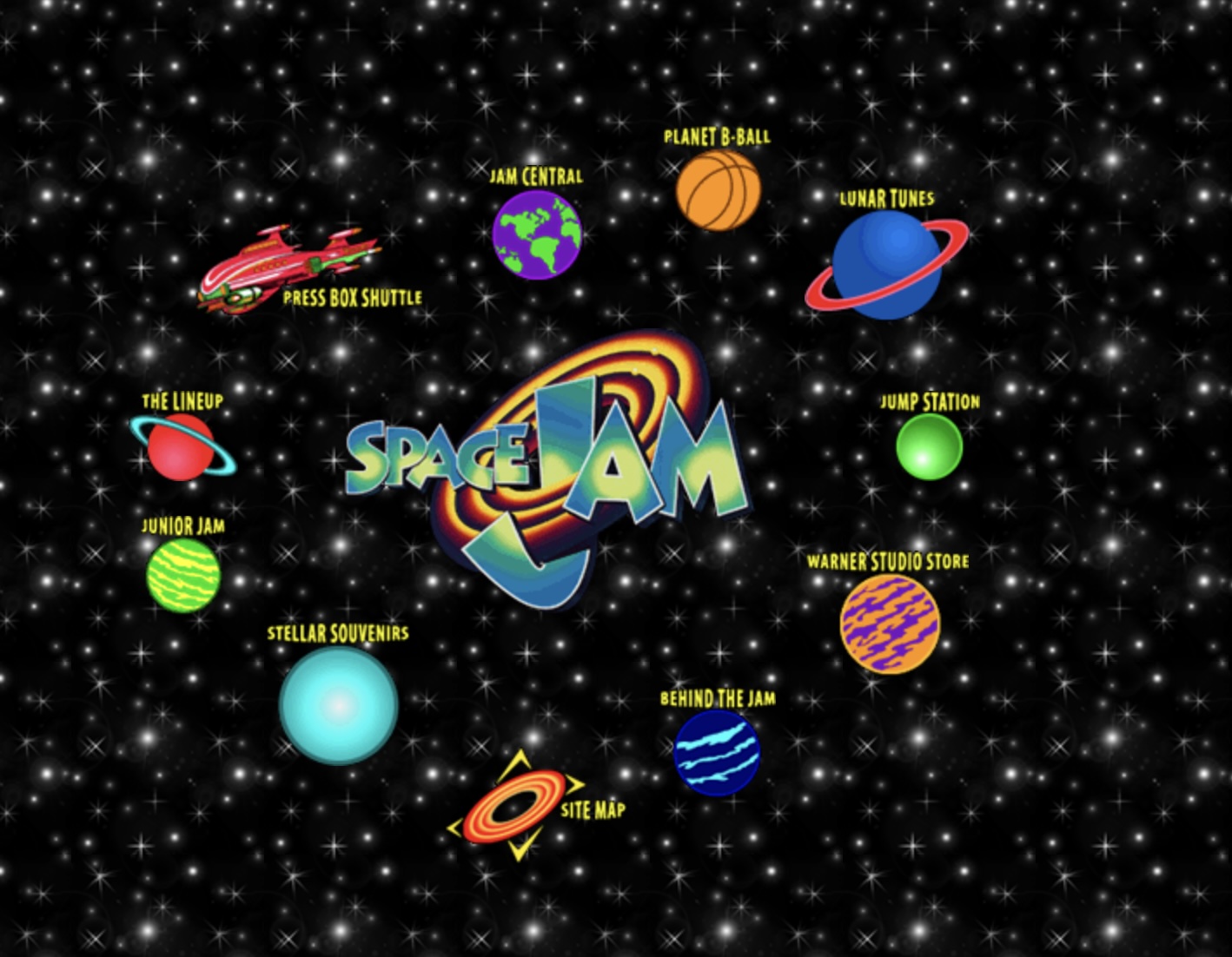 space jam 1996 website homepage still available online
